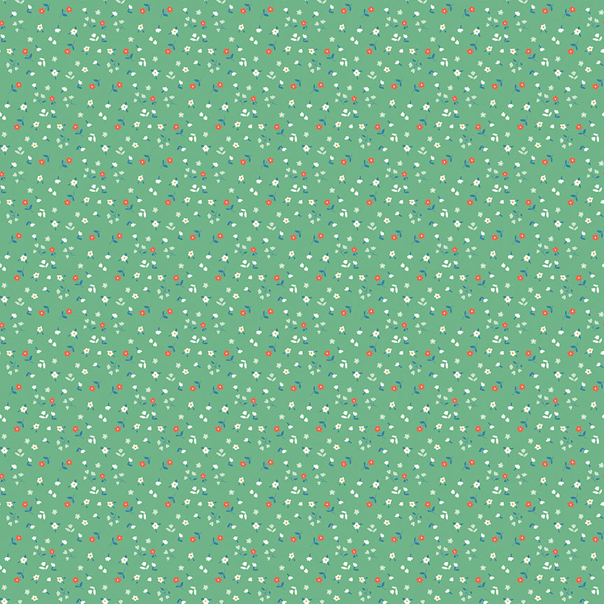 **PRÉCOMMANDE** Cotton Nook - Flowers (Green) - Minki Kim (Riley Blake Designs)