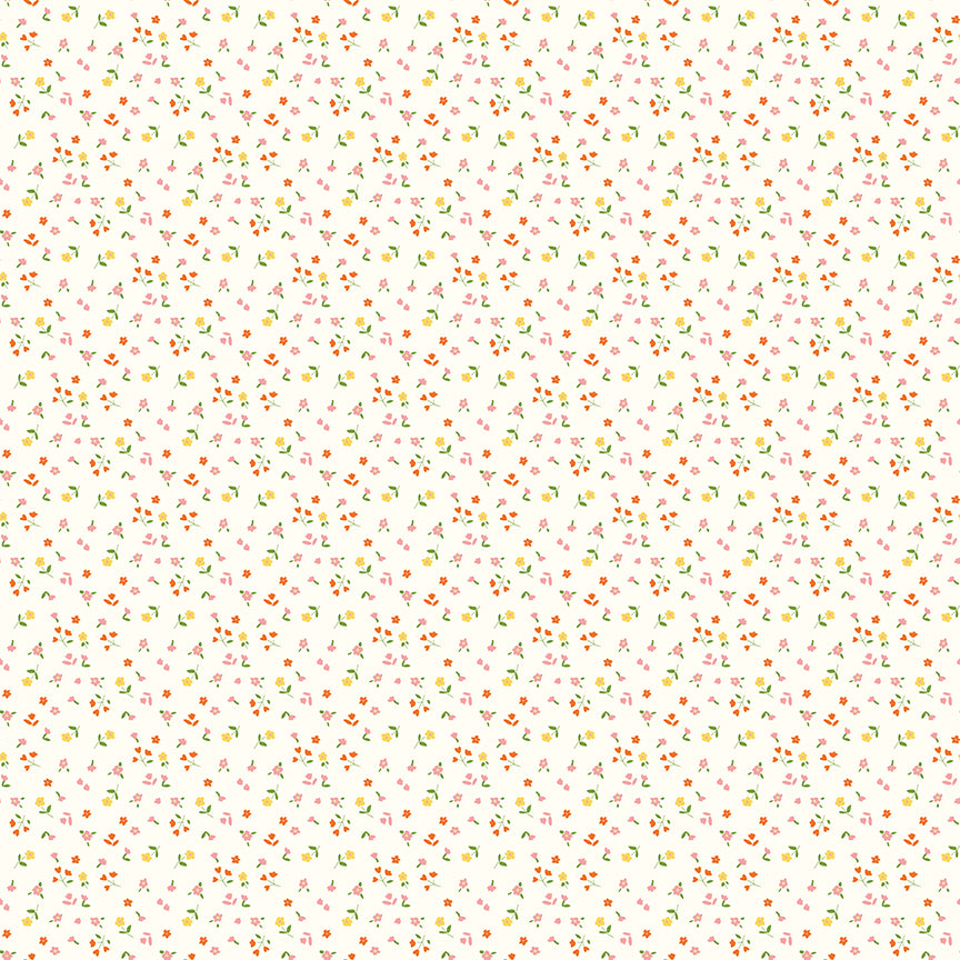 **PRÉCOMMANDE** Cotton Nook - Flowers (Vintage White) - Minki Kim (Riley Blake Designs)