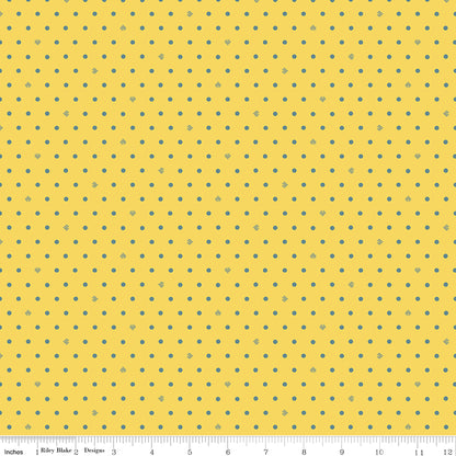 **PRE-ORDER** Cotton Nook - Dots (Yellow) - Minki Kim (Riley Blake Designs)