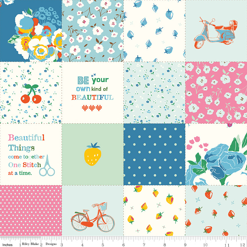 **PRE-ORDER** Cotton Nook - Patchwork (Blue) - Minki Kim (Riley Blake Designs)