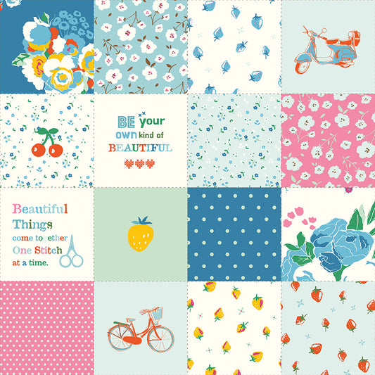 **PRE-ORDER** Cotton Nook - Patchwork (Blue) - Minki Kim (Riley Blake Designs)