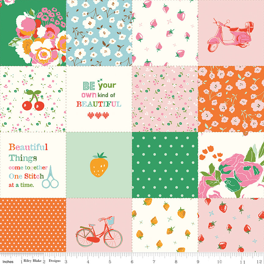 **PRE-ORDER** Cotton Nook - Patchwork (Green) - Minki Kim (Riley Blake Designs)