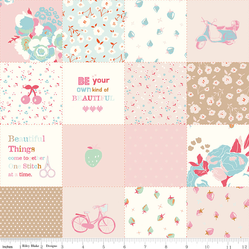 **PRE-ORDER** Cotton Nook - Patchwork (Pink) - Minki Kim (Riley Blake Designs)