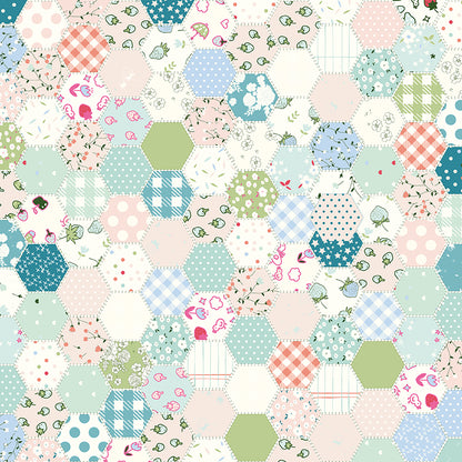 **PRE-ORDER** Ashmere - Hexies (Blue) - Minki Kim (Riley Blake Designs)