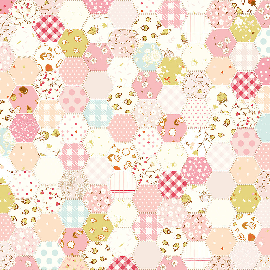 **PRE-ORDER** Ashmere - Hexies (Pink) - Minki Kim (Riley Blake Designs)