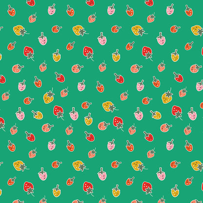 **PRE-ORDER** Ashmere - Strawberries (Shamrock) - Minki Kim (Riley Blake Designs)