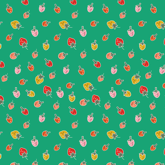 **PRE-ORDER** Ashmere - Strawberries (Shamrock) - Minki Kim (Riley Blake Designs)