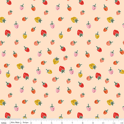 **PRE-ORDER** Ashmere - Strawberries (Shell) - Minki Kim (Riley Blake Designs)