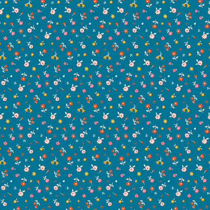 **PRE-ORDER** Ashmere - Flower Bed (Blue) - Minki Kim (Riley Blake Designs)