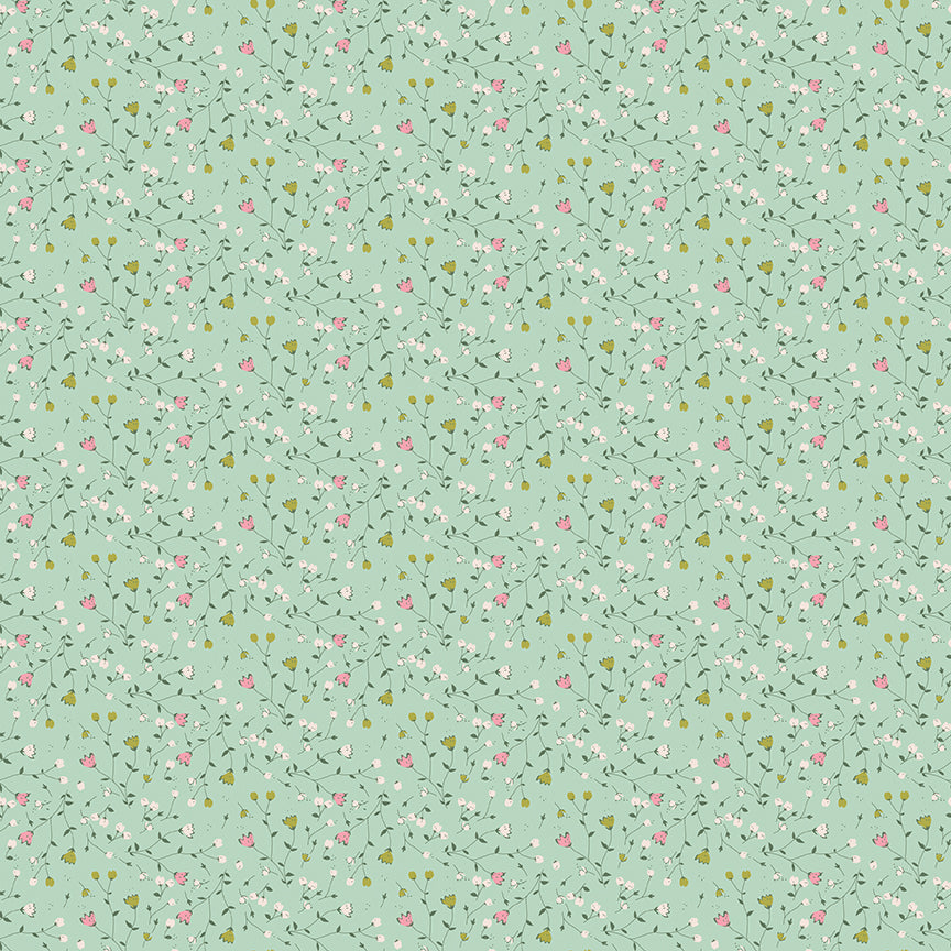 **PRÉCOMMANDE** Ashmere - Flower (Sage) - Minki Kim (Riley Blake Designs)