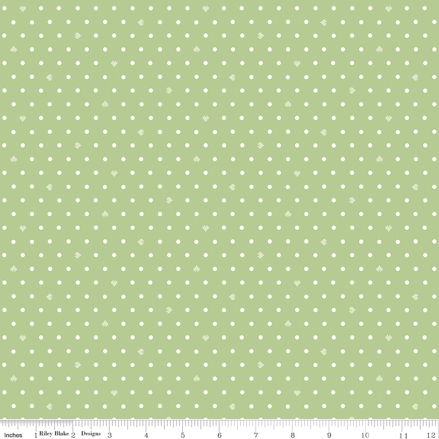 **PRE-ORDER** Ashmere - Heart Dots (HoneyDew) - Minki Kim (Riley Blake Designs)