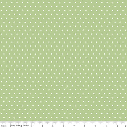 **PRE-ORDER** Ashmere - Heart Dots (HoneyDew) - Minki Kim (Riley Blake Designs)