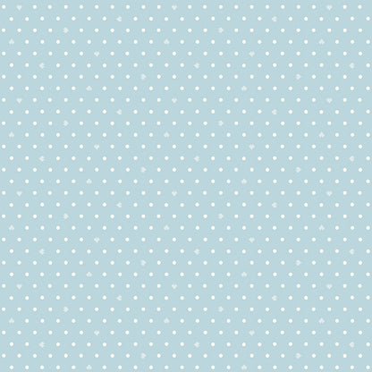 **PRE-ORDER** Ashmere - Heart Dots (Light Blue) - Minki Kim (Riley Blake Designs)