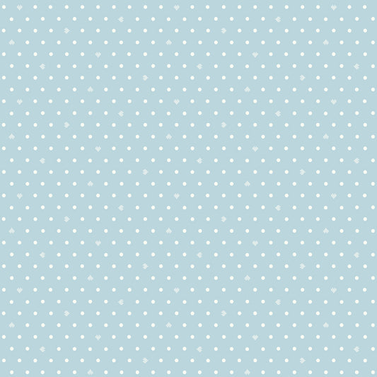 **PRE-ORDER** Ashmere - Heart Dots (Light Blue) - Minki Kim (Riley Blake Designs)
