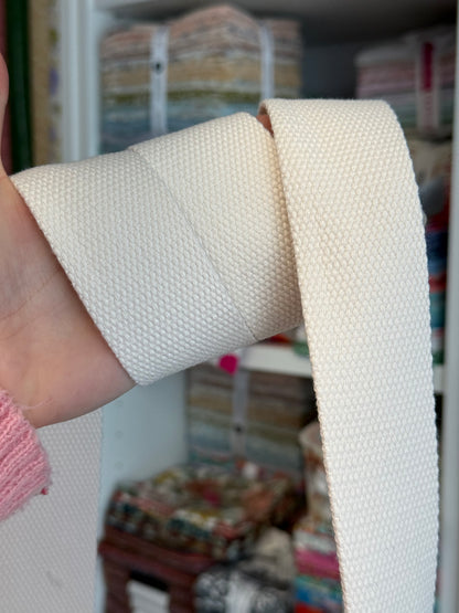 Sangle en coton/polyester - 1" - 1.5" (naturel, rose et noir)