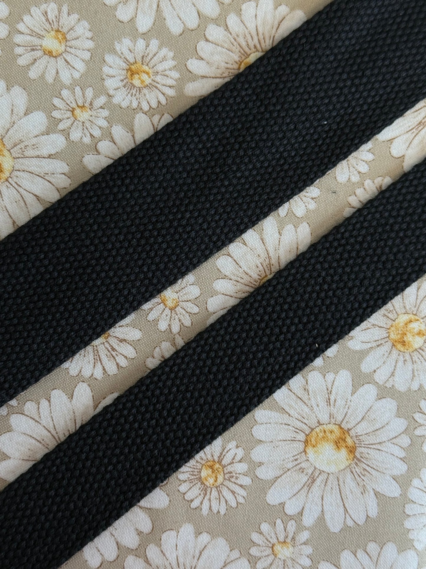 Sangle en coton/polyester - 1" - 1.5" (naturel, rose et noir)