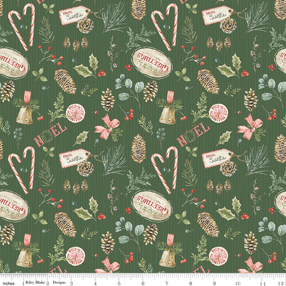 Holiday Spirit (Lisa Audit) - Green Main - Riley Blake Designs