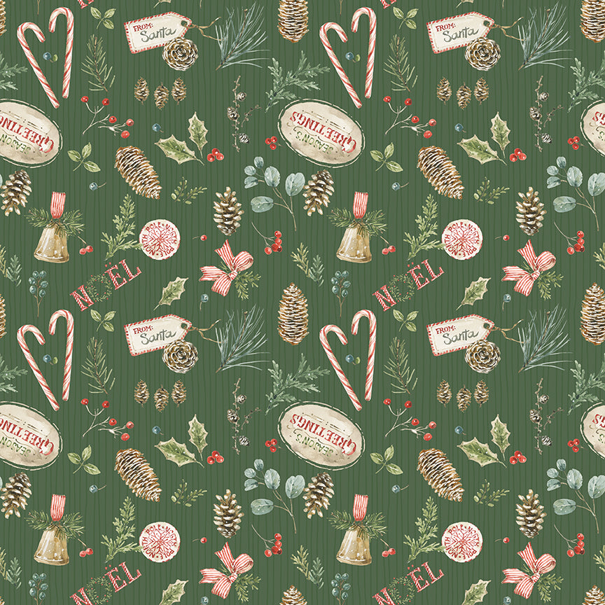 Holiday Spirit (Lisa Audit) - Green Main - Riley Blake Designs