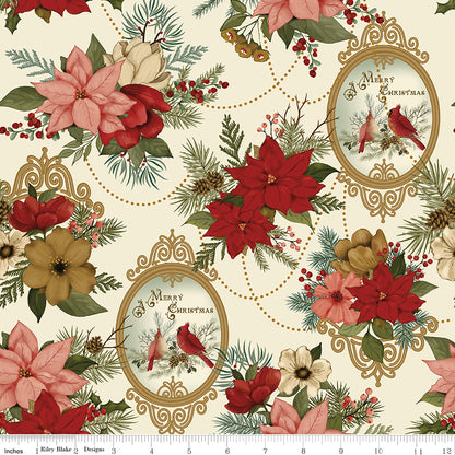 Christmas Greetings (Sandy Gervais) - Creme Main - Riley Blake Designs