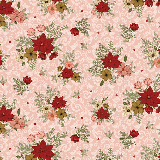 Christmas Greetings (Sandy Gervais) - Floral Rose - Riley Blake Designs