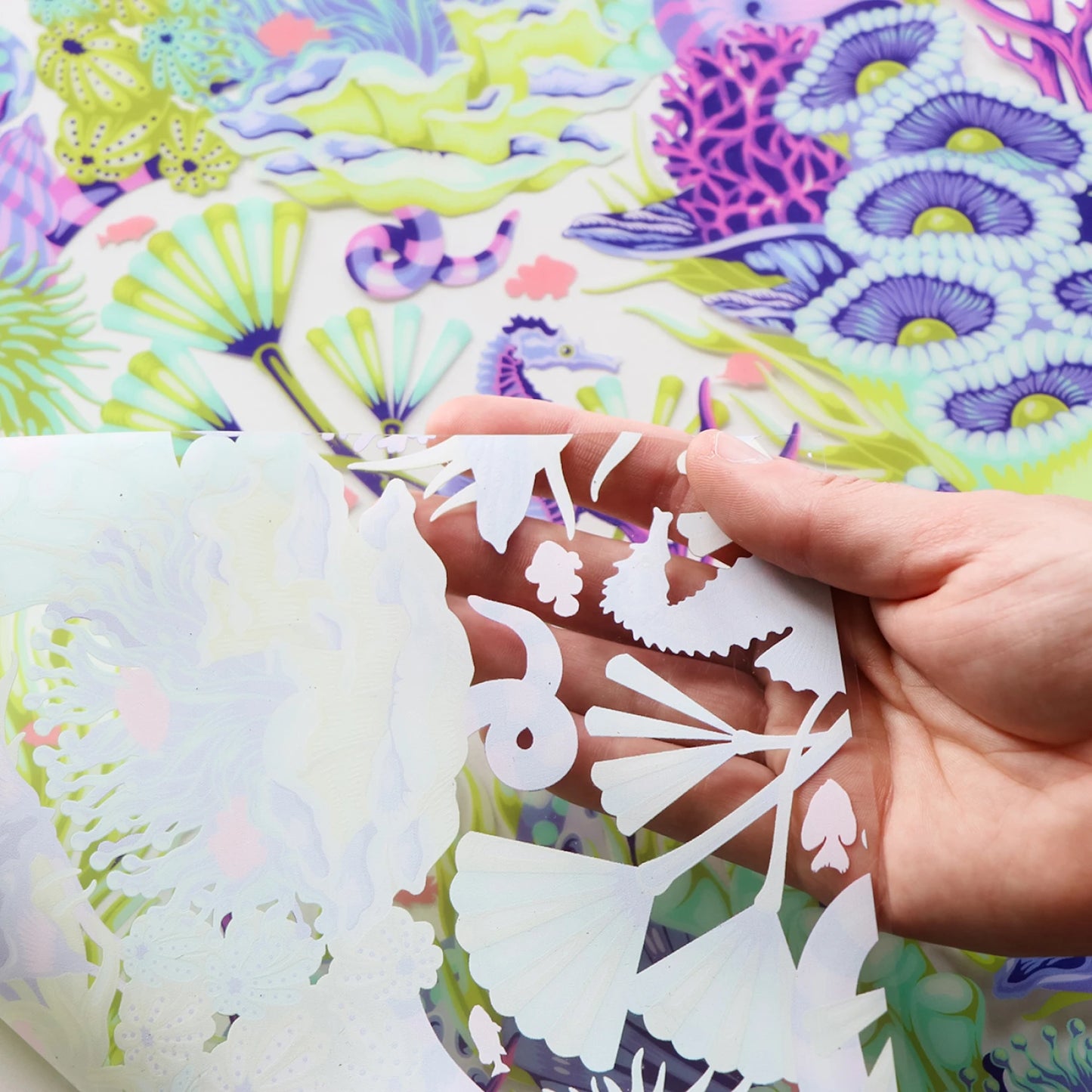 **PREORDER** Tula Pink Floral Reef Collection: Reef What You Sew Vinyl (Sold by the 1/2 Yard OR CONTINUOUSLY)