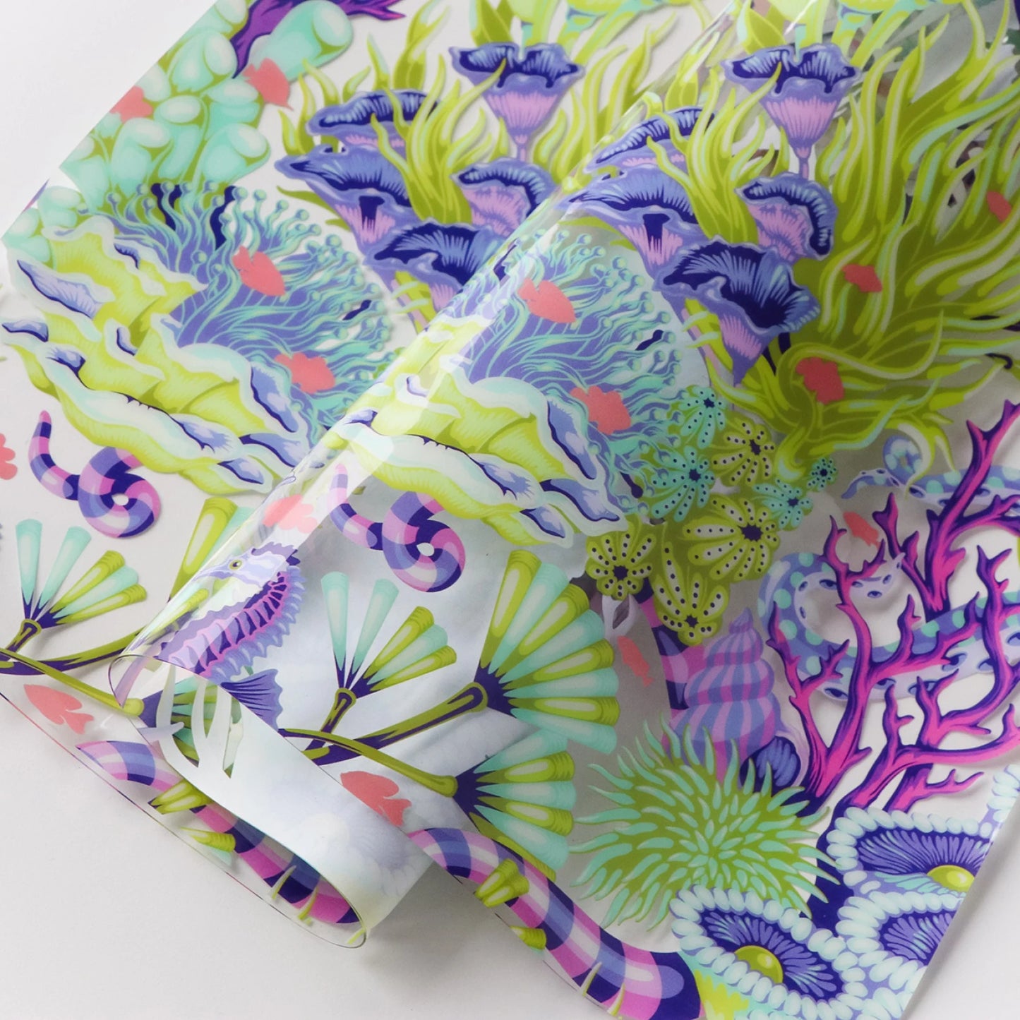 **PREORDER** Tula Pink Floral Reef Collection: Reef What You Sew Vinyl (Sold by the 1/2 Yard OR CONTINUOUSLY)