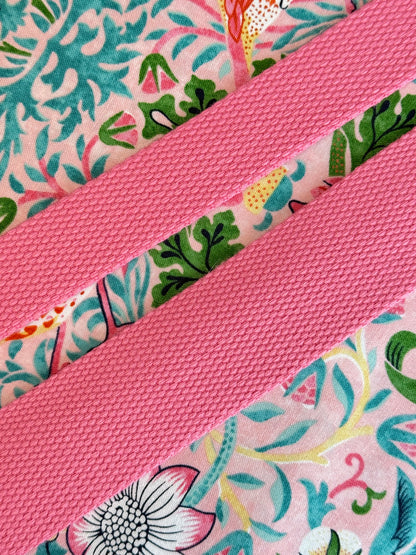 Sangle en coton/polyester - 1" - 1.5" (naturel, rose et noir)