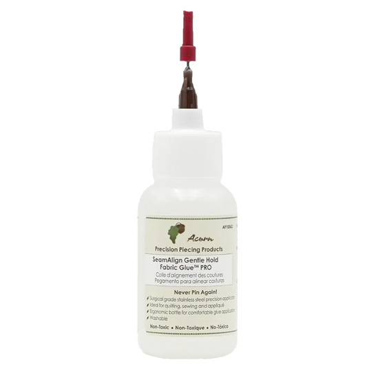 SeamAlign Gentle Hold Fabric Glue - PRO Applicator 1 oz - Acorn