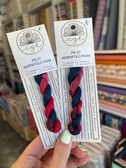 *Discontinué* PB27 Worsfold Park - Fils à broder pré-coupés Mouliné - Cottage Garden Threads