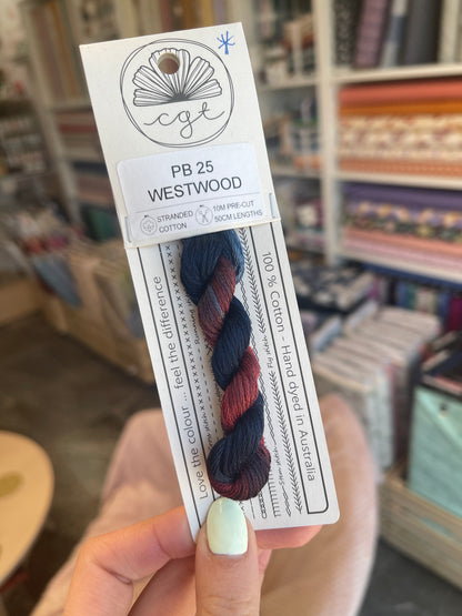 *RETIRED* PB25 Westwood - Pre-cut floss - Cottage Garden Threads
