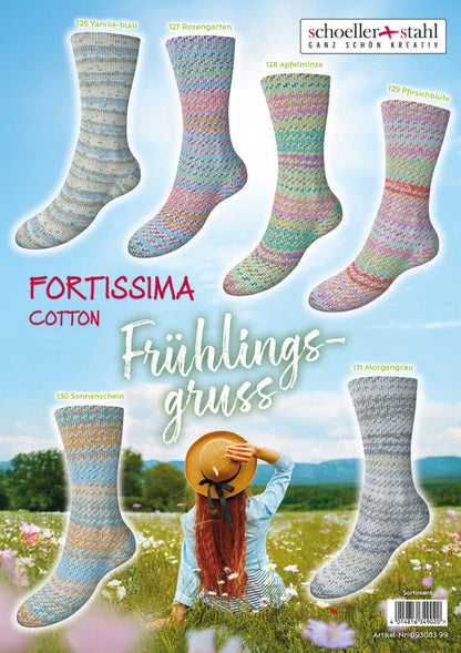 Fil à Chaussettes Fortissima Coton - Frühlings Gruss