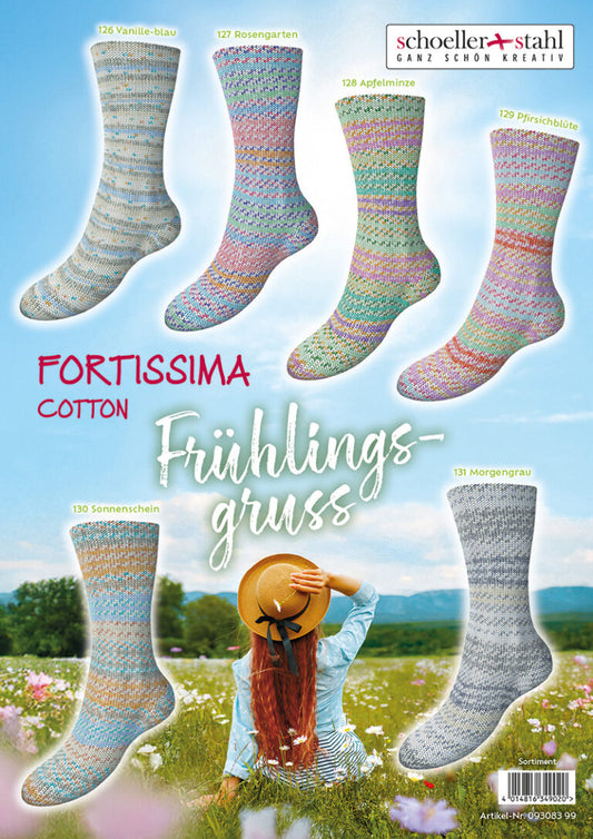Fil à Chaussettes Fortissima Coton - Frühlings Gruss