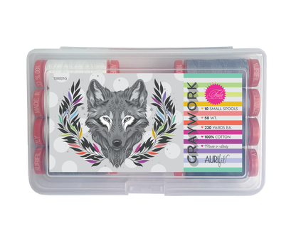 **PRÉCOMMANDE** Graywork (10 petites bobines) par Tula Pink - Aurifil