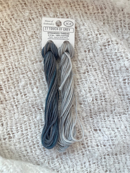 27 Touch of Grey - Embroidery Floss 2x5m - House Of Embroidery