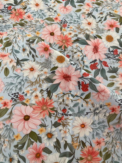 Coral Florals - Hydro-Wick Fabric **.5 METERS LEFT SOLD AS ONE UNIT**