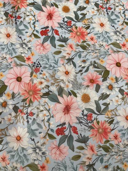 Coral Florals - Hydro-Wick Fabric **.5 METERS LEFT SOLD AS ONE UNIT**