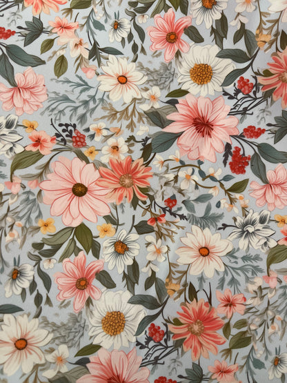 Coral Florals - Hydro-Wick Fabric **.5 METERS LEFT SOLD AS ONE UNIT**