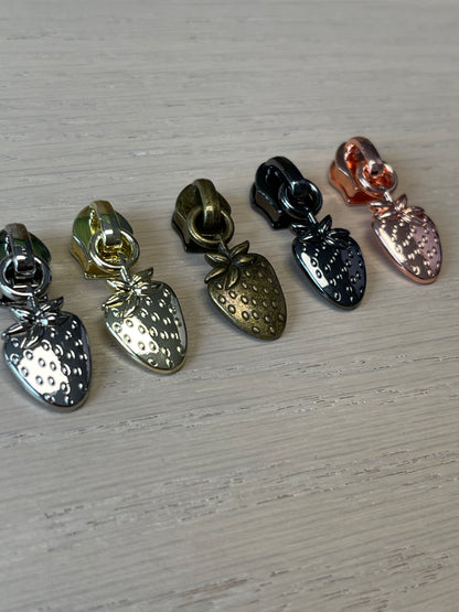 Strawberry Zipper Pulls - 5 Colors!! (#5 Zipper)