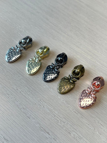Strawberry Zipper Pulls - 5 Colors!! (#5 Zipper)