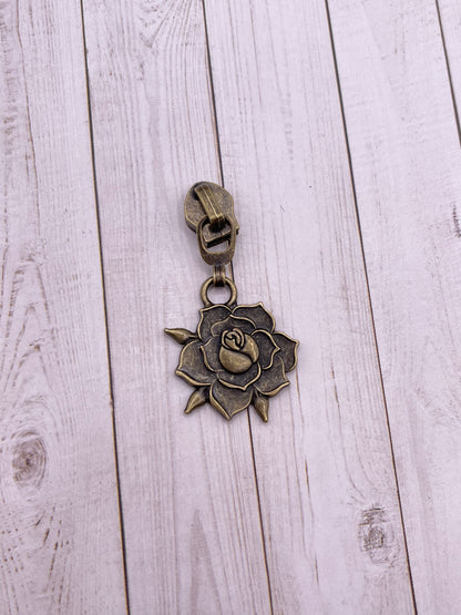 Rose Zipper Pulls (#5 Zippers)
