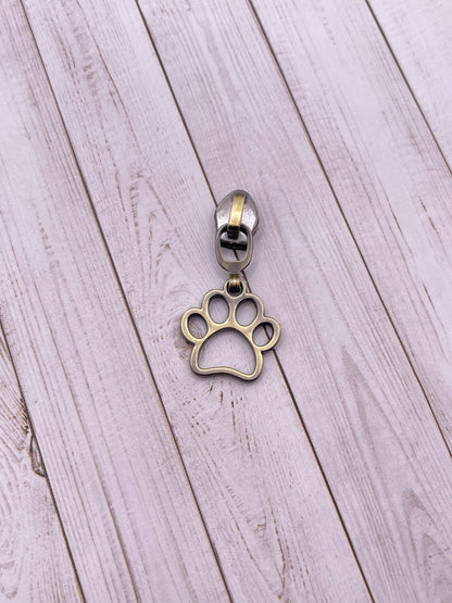 Paw Print Rainbow Zipper Pull (#5 Zipper)