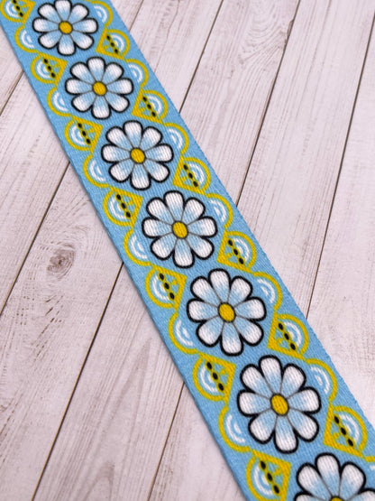 Sangle en polyester Marguerite Bleu 1.5"