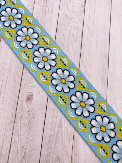 Sangle en polyester Marguerite Bleu 1.5"