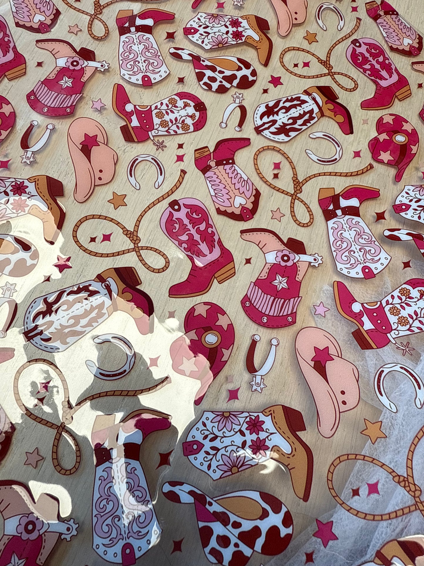 Yeehaw Cowgirl - Clear TPU 12"x 52"