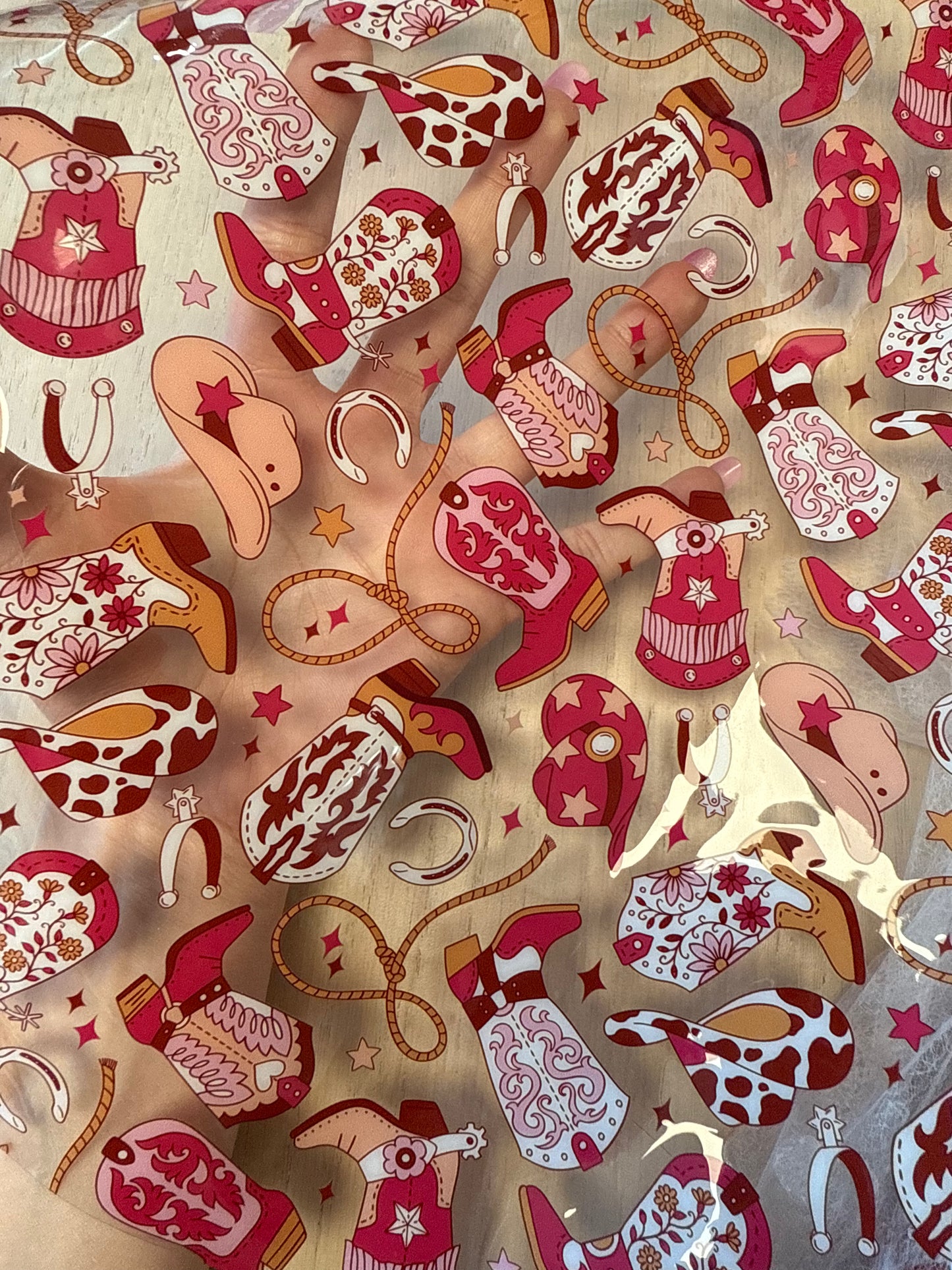 Yeehaw Cowgirl - Clear TPU 12"x 52"