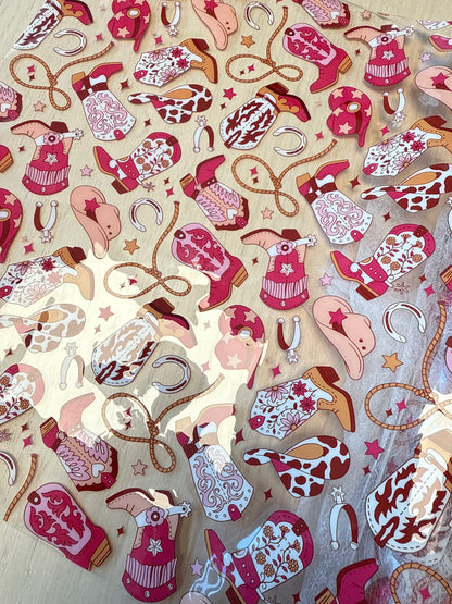 Yeehaw Cowgirl - Clear TPU 12"x 52"