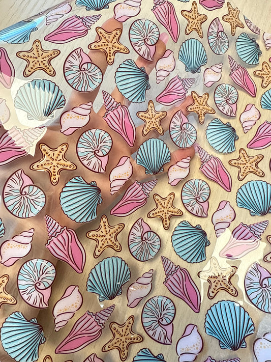 Seashells - Clear TPU 12"x 52"