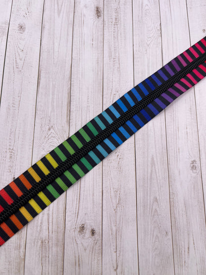 Arc-en-ciel Linge - Noir Zipper Tape # 5 Zipper (1 Meter)