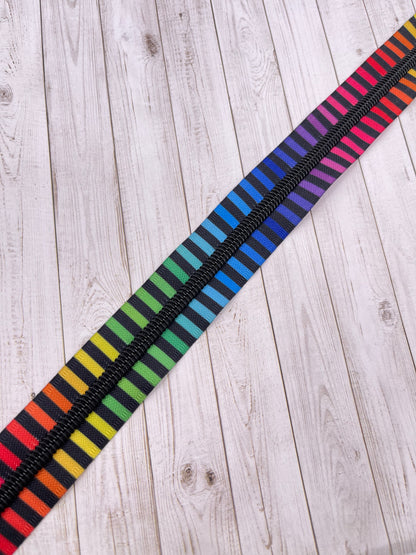 Arc-en-ciel Linge - Noir Zipper Tape # 5 Zipper (1 Meter)