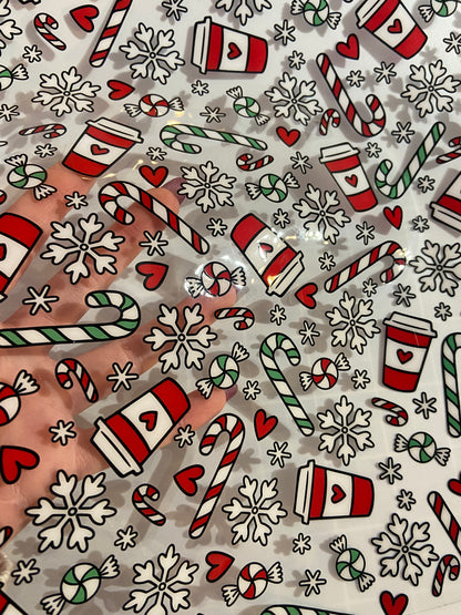 Cups and Candy Canes - Clear TPU 12"x 52"